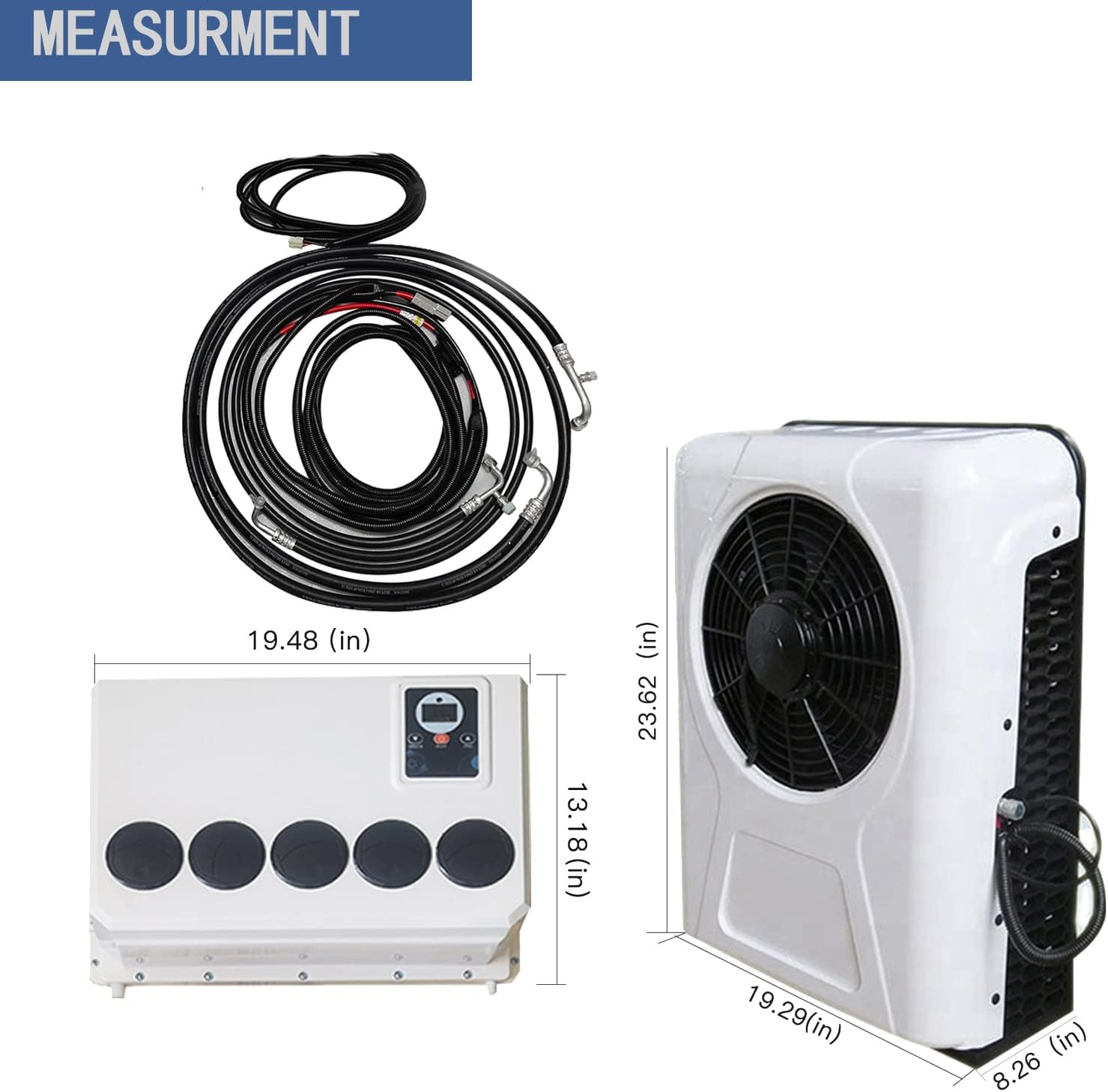 24V Universal Electric RV Truck Air Conditioner truck Air conditioner for RV Motorhome Truck Bus tractor automotive air conditioner (24V- W)