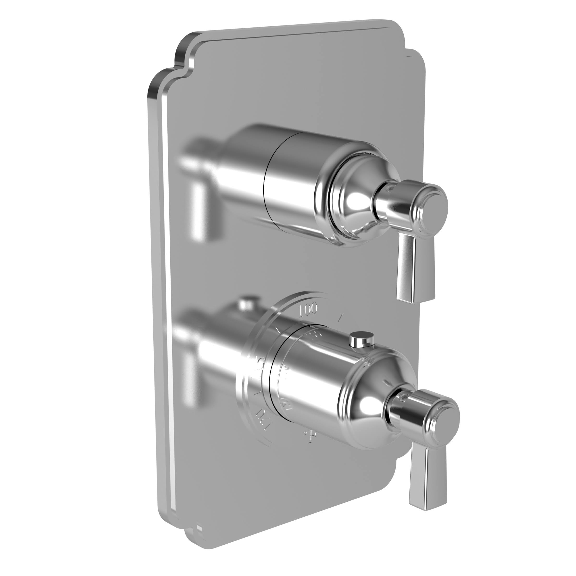 Newport Brass Astor 3-913TS 1/2x22 Square Thermostatic Trim Plate with Handle Satin Gold (PVD)