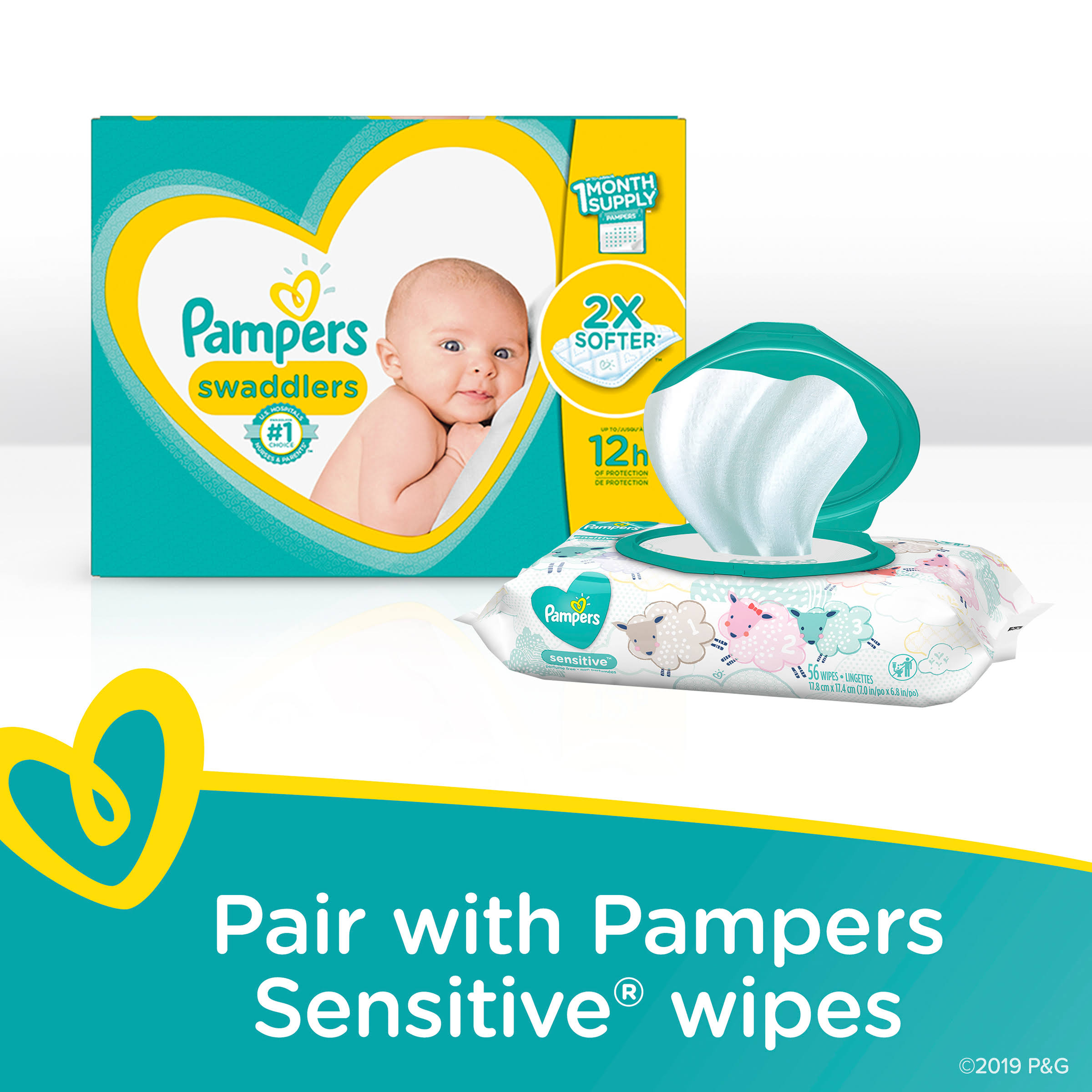 Pampers Swaddlers Disposable Diapers, Size 6 - 108 count