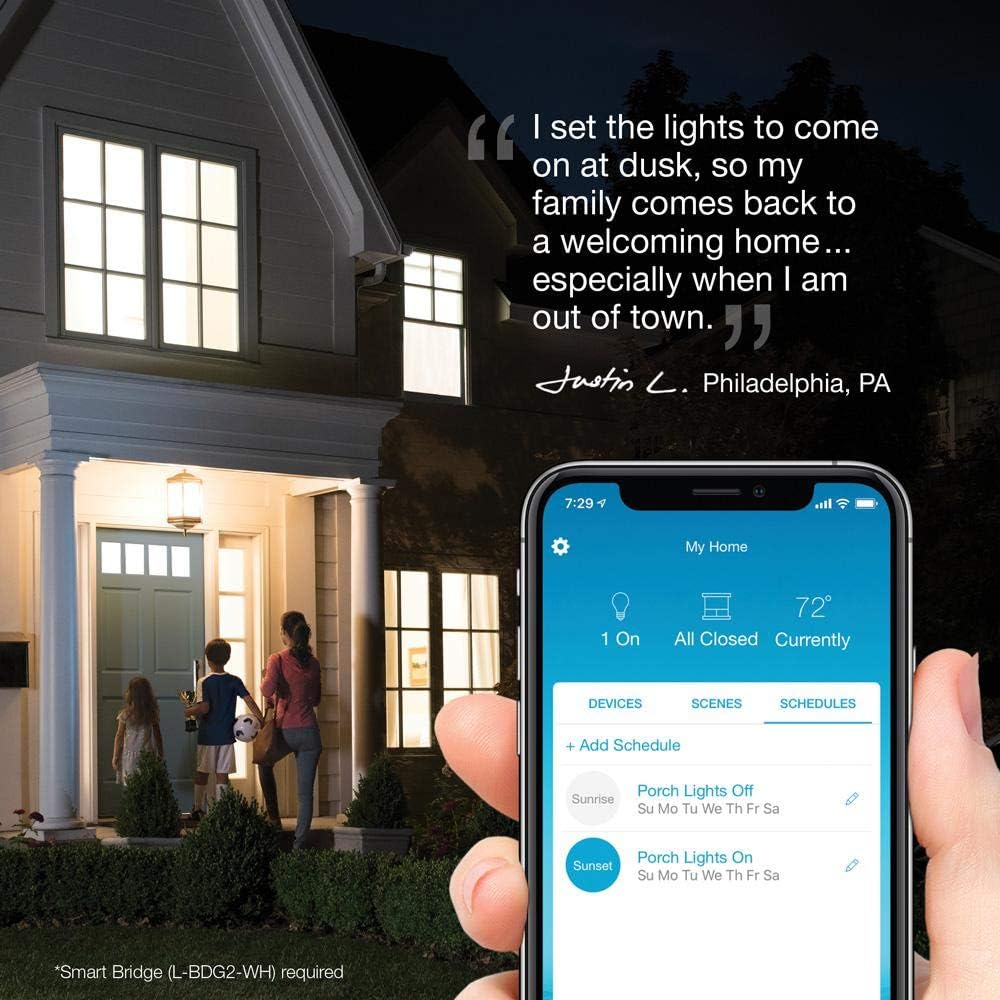 Lutron Caseta Wireless Smart Lighting ELV Dimmer Switch for Electronic Low Voltage Light Bulbs, PD-5NE-WH, White