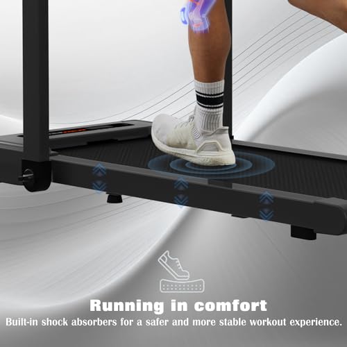 Walking Pad Treadmill, Under Desk Treadmills for Home Office, Mini Compact for Small Space, Mini Compact Folding Porable Running Machine