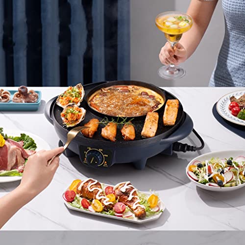 Hotpot Multi-function Shabu-bake Integrated Pot Non-stick Easy To Clean Household Electric Skillet Electric Hot Pot barbecue