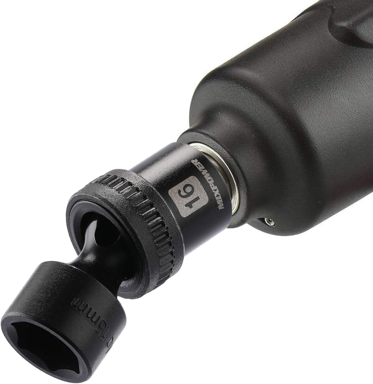MIXPOWER 10-piece 3/8" Drive Shallow Universal Impact Socket Set, Metric,10-19mm, Swivel Socket with Flexible Wobble, CR-MO