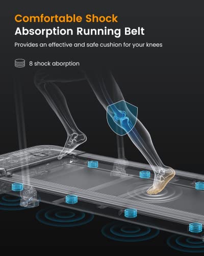 UREVO 2 in 1 Under Desk Treadmill, 2.5HP Folding Electric Treadmill Walking Jogging Machine for Home Office with Remote Control