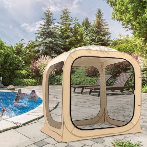 DoCred Sports Tent, Screen House Tent Instant Pop-Up Tent Shelter, Outdoor Screen Room Clear Tent Bubble Tent for Watching Sports Events, Camping, Fishing, Cheering