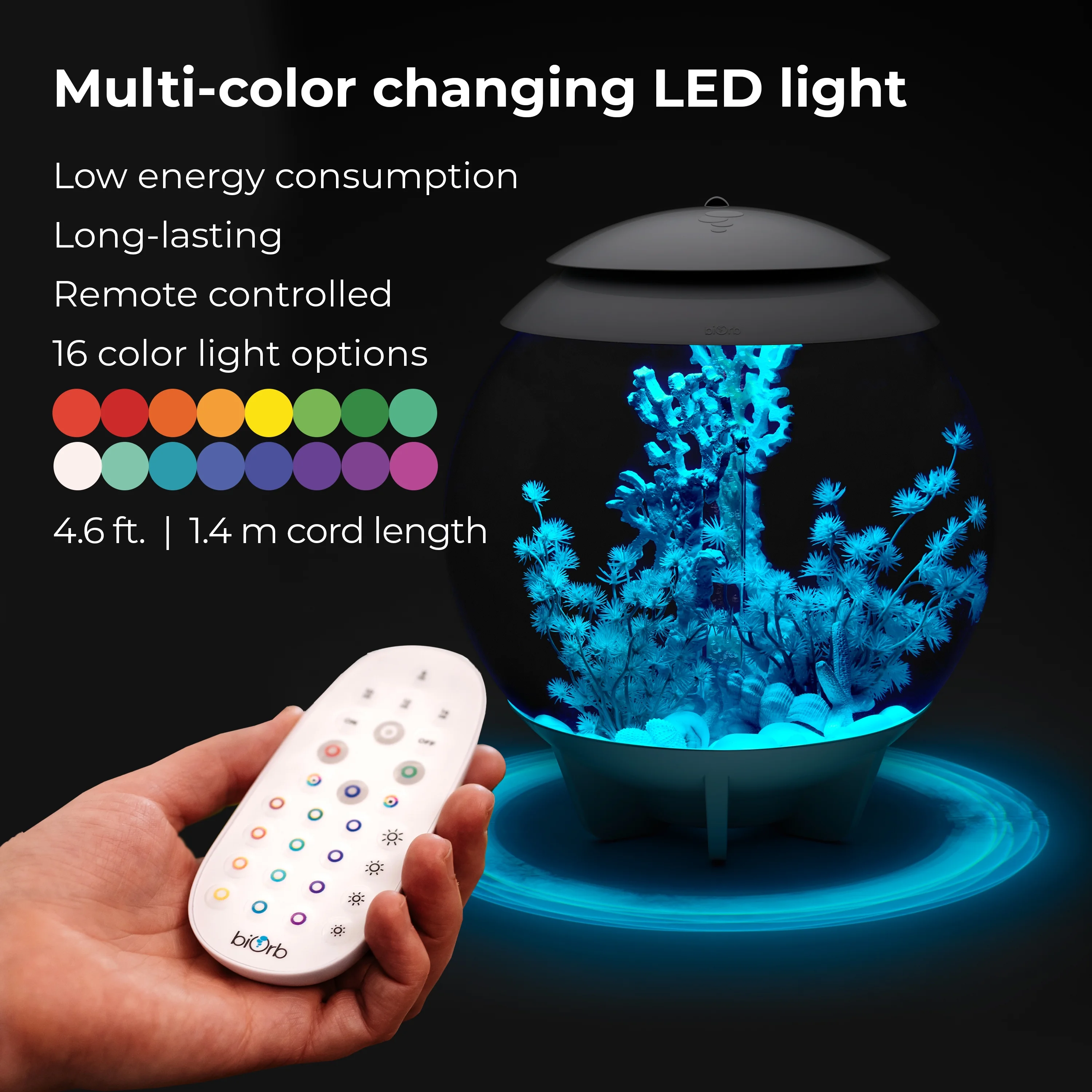 biOrb HALO 30 Aquarium with MCR Light - 8 gallon, gray