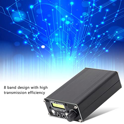 Radio Transceiver 8 Band Radio Transceiver LCD SDR Full Mode HF SSB QRP Transceiver with BNC Antenna Connector for Communication Distance HF Radio Transceiver QRP Transceiver(US standard 100-240v)