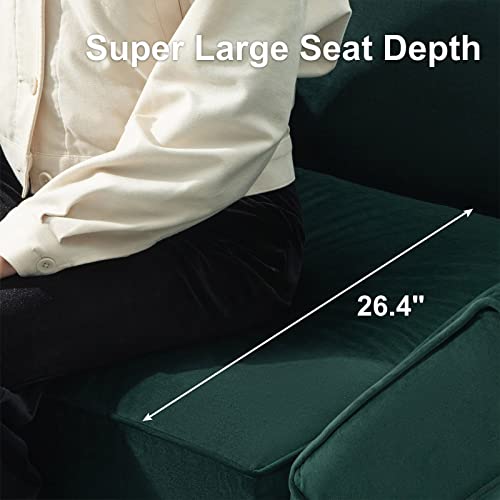 Belffin Oversized Modular Sectional Sofa Velvet U Shaped Couch with Storage Ottomans Modular Sectional Couch with Reversible Chaise Convertible Sectional Sleeper Sofa Velvet Blue