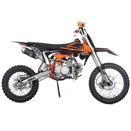 X-PRO Sail 125cc Zongshen Brand Engine Dirt Bike with 4-Speed Manual Transmission! Kick Start, Big 17"/14" Tires! (Black)