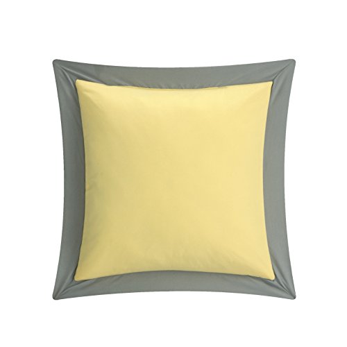 Chic Home 111CQ111-AN 8 Piece Rhodes Pintuck Color Block Comforter Set, Queen, Yellow