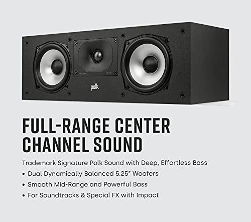 Polk Monitor XT10 Home Subwoofer, 10" Deep Bass Woofer, 100W Class D Amplification, Dolby Atmos, Auro 3D & DTS:X Compatible, Black