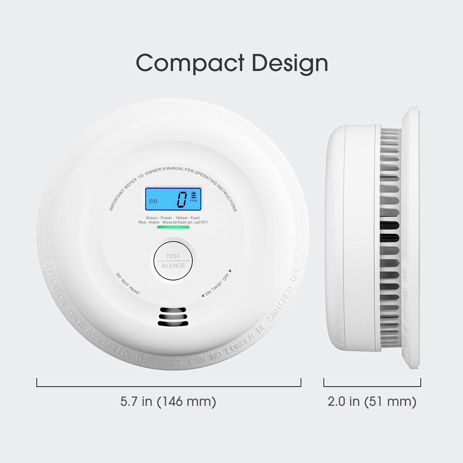 X-Sense 10-Year Battery Smoke and Carbon Monoxide Detector with LCD Display, Dual Sensor Smoke and CO Alarm Complies with UL 217 & UL 2034 Standards, Auto-Check, SC08, Pack of 5