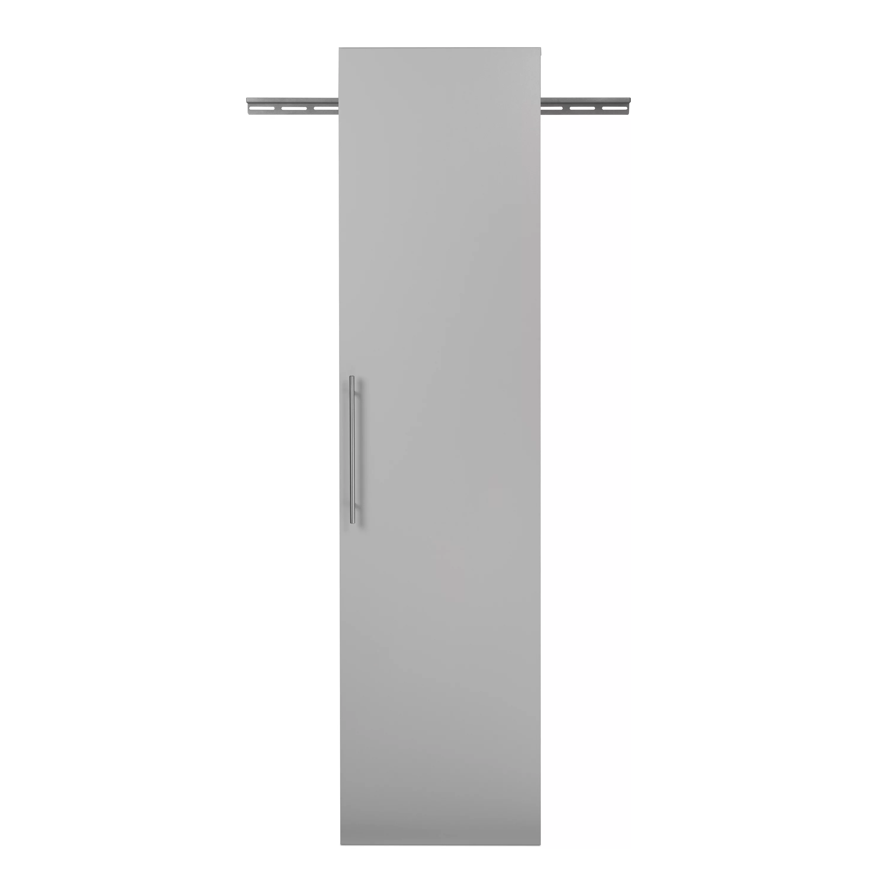 Prepac HangUps Narrow Wall Mounted Garage Storage Cabinet, 18" W x 72" H x 20" D, Light Gray