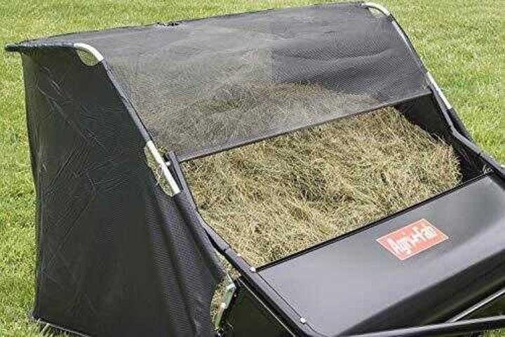 Agri-Fab Inc 45-0546 52∩∩ Lawn Sweeper, Black & 45-0343 Tine Dethatcher for All Tow Lawn Sweepers