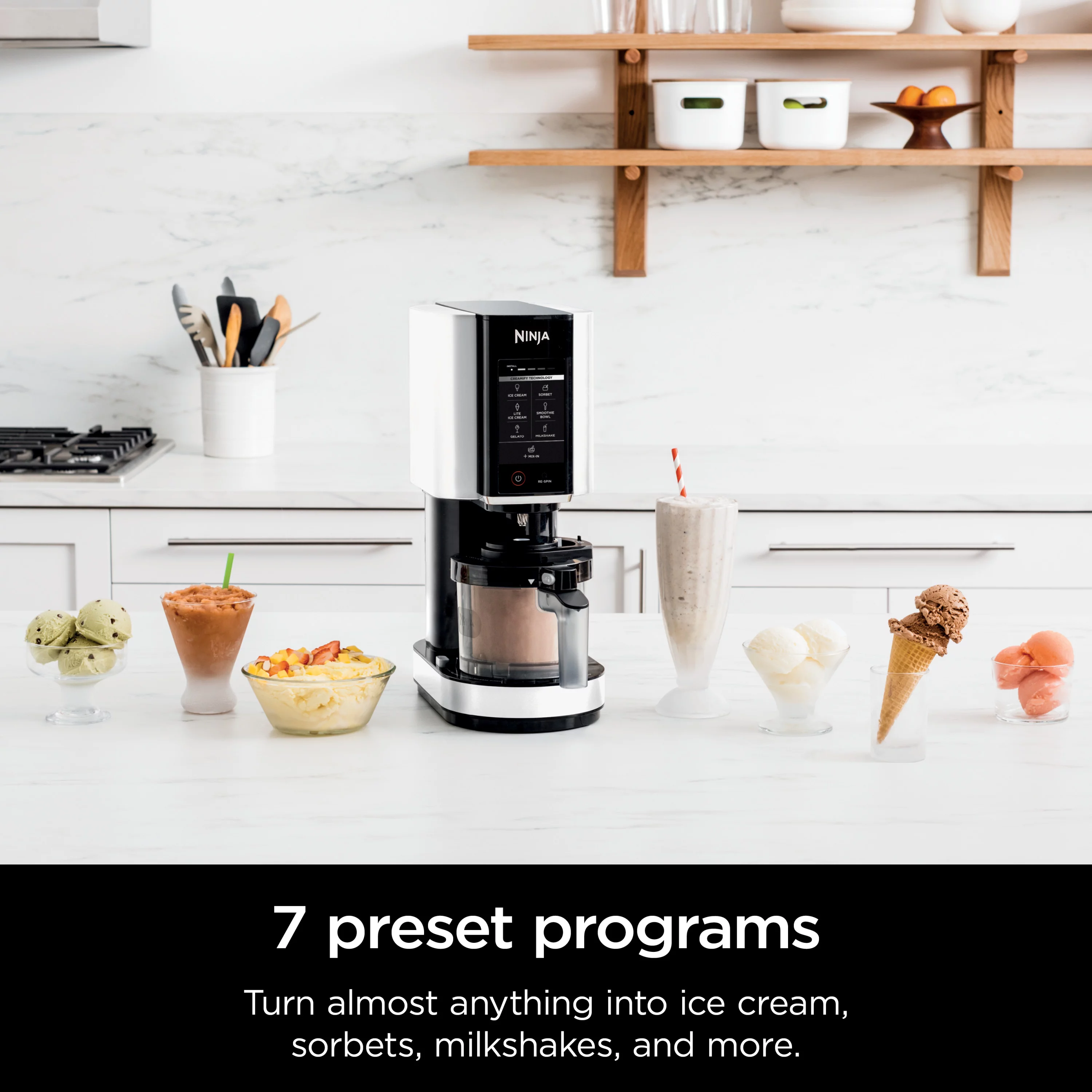 Ninja® CREAMi®, Ice Cream Maker and Frozen Treat Maker with 7 One-Touch Programs, NC300WMWH