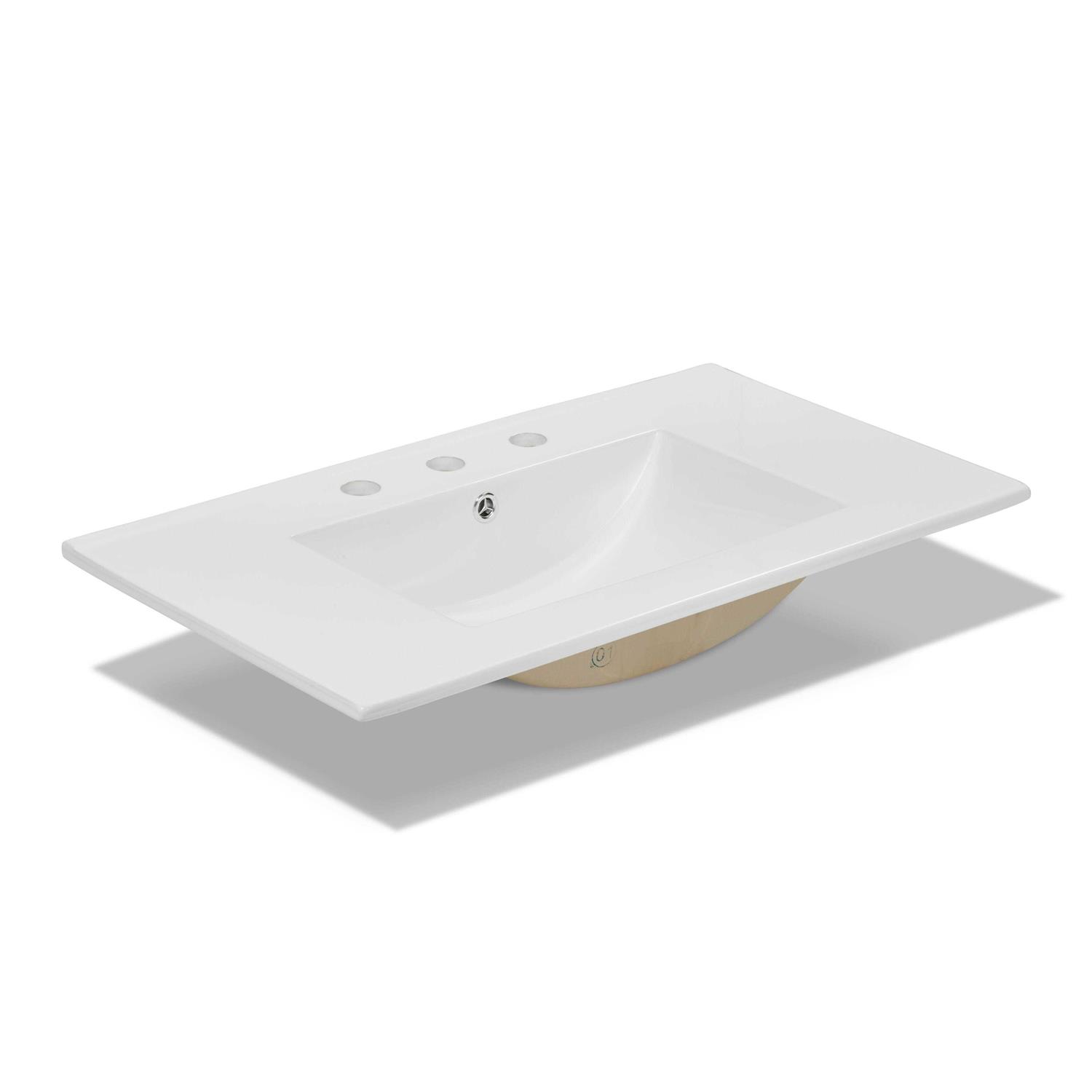 Saint Birch Single White Ceramic Bathroom Vanity Top With Sink - Shop Hardware Tools Online Store