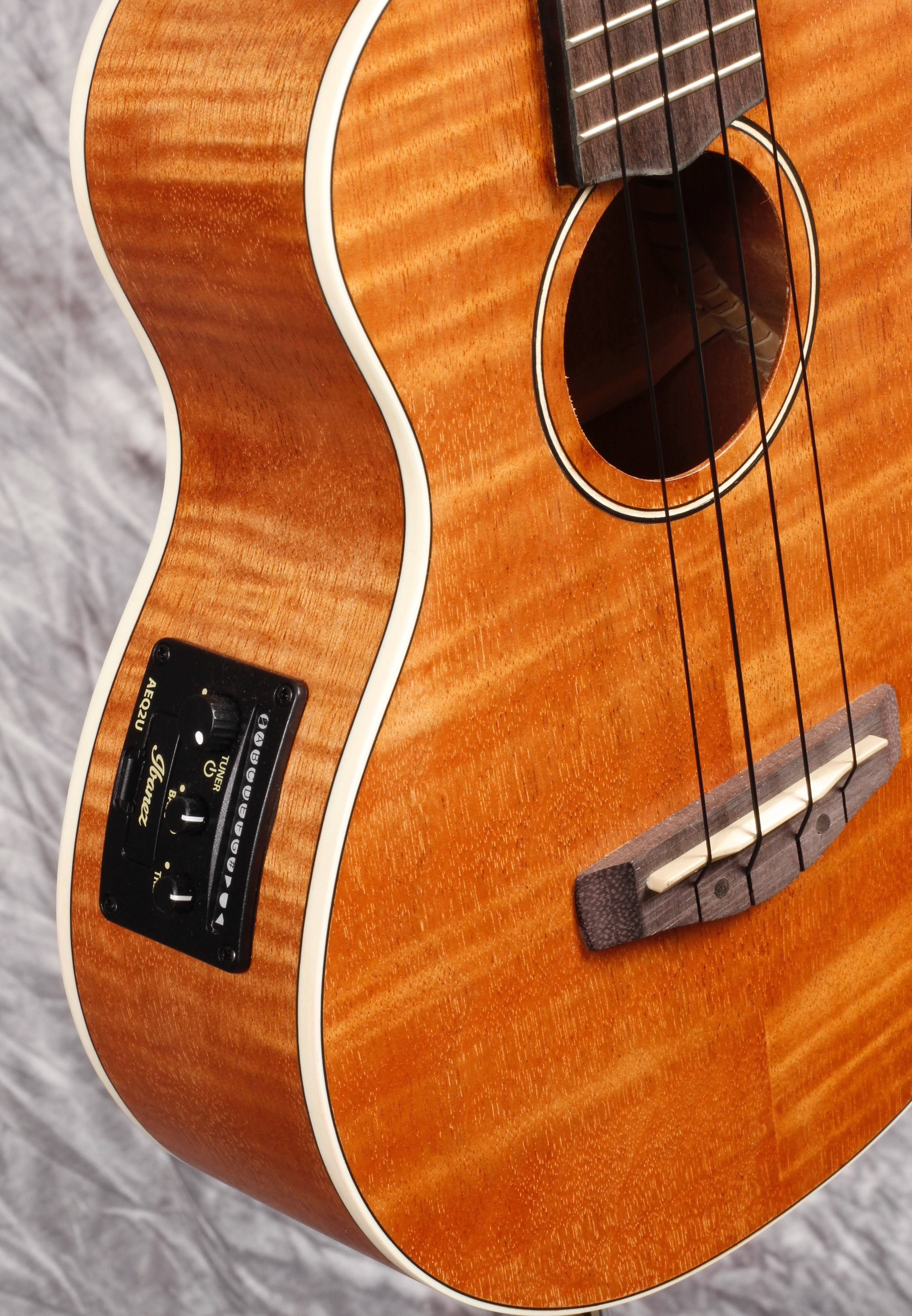 Ibanez UEW15E Acoustic Ukulele, Open Pore Natural