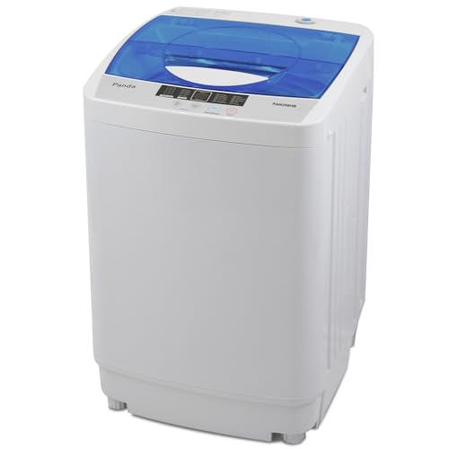 Panda Portable Washing Machine, 10lbs Capacity, 10 Wash Programs, 2 built in rollers/casters, Compact Top Load Clothes Washer, 1.34 Cu.ft