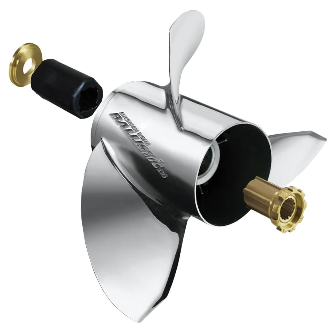 Michigan Wheel Ballistic 3-Blade Prop, exchangeable Hub / SS, 12 Dia x 17, RH 933317