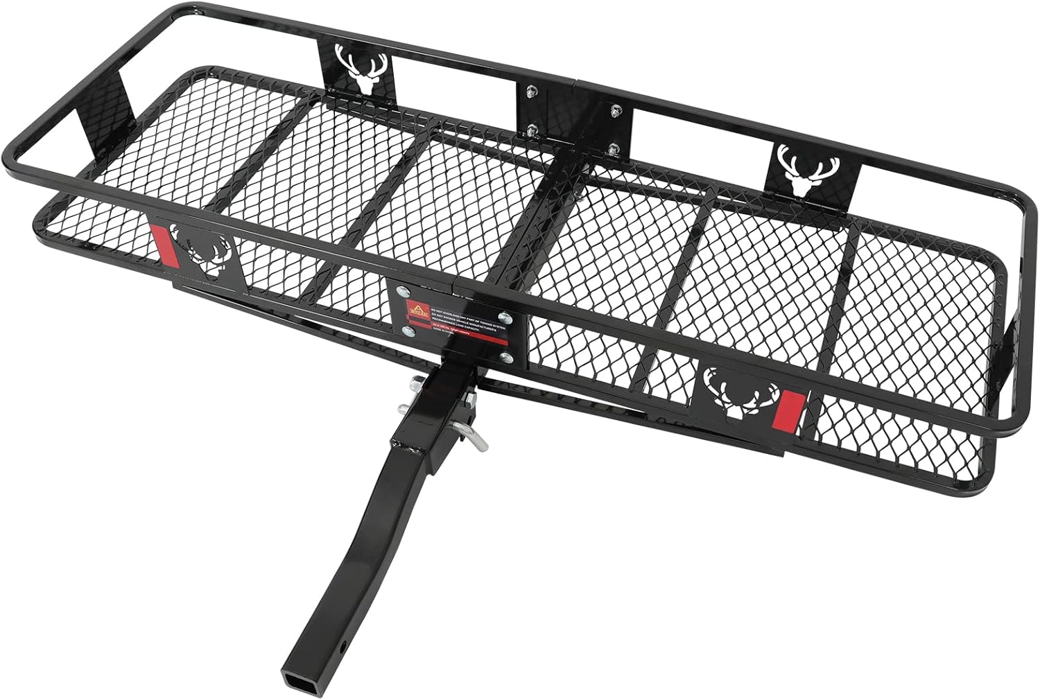 MYCAN Hitch Mount Cargo Carrier 60x20x6 Trailer Hitch Cargo Carrier Folding Shank Fits 2" Receiver Hitch Cargo Rack Hitch Basket Cargo Carrier 500 lbs Capacity