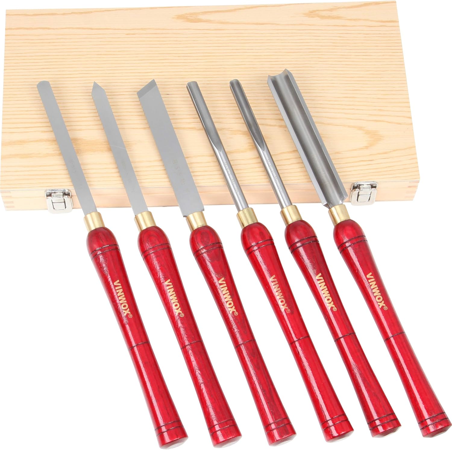 VINWOX 3 PCS Carbide Wood Lathe Turning Tool Set, Carbide Lathe Turning Tool, Carbide Turning Tool, Including Rougher, Finisher, Detailer, Pen Turning tool, Pen Making