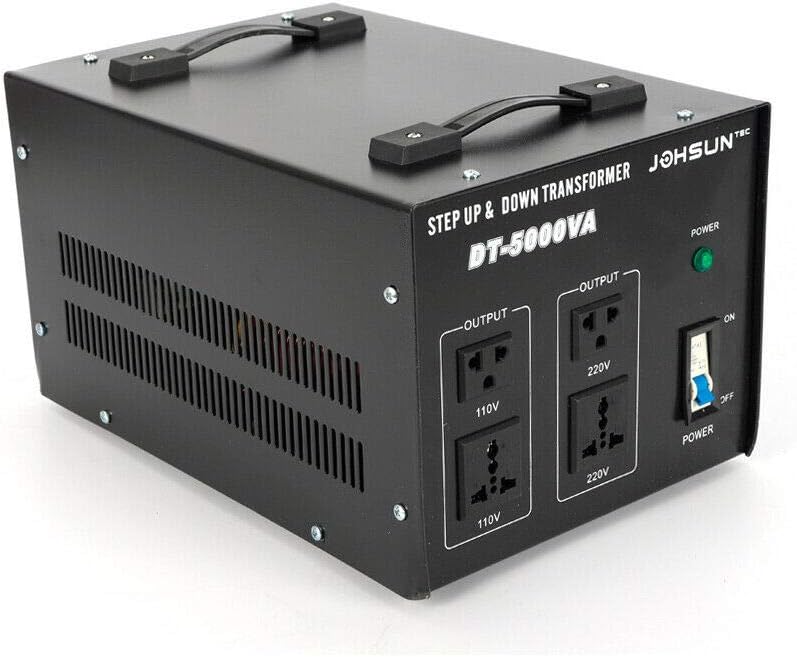 5000 Watt Voltage Converter Transformer, Heavy Duty Step Up & Step Down Voltage Converter, 110V/220V, Circuit Breaker Protection