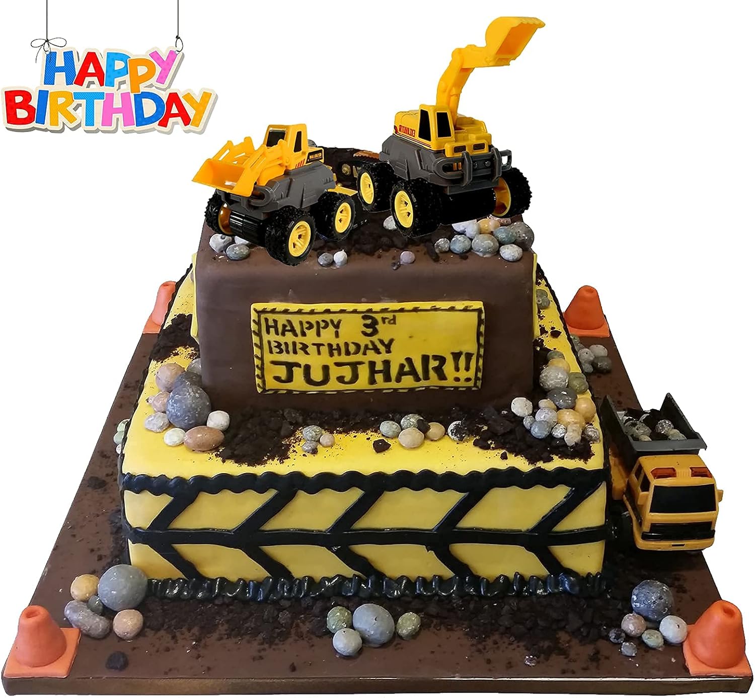 Construction Toys Vehicle, Diecast Cars, Excavator Bulldozer Dump Crane Toy Trucks for 3 4 5 6 7 Year Old Boy Gift