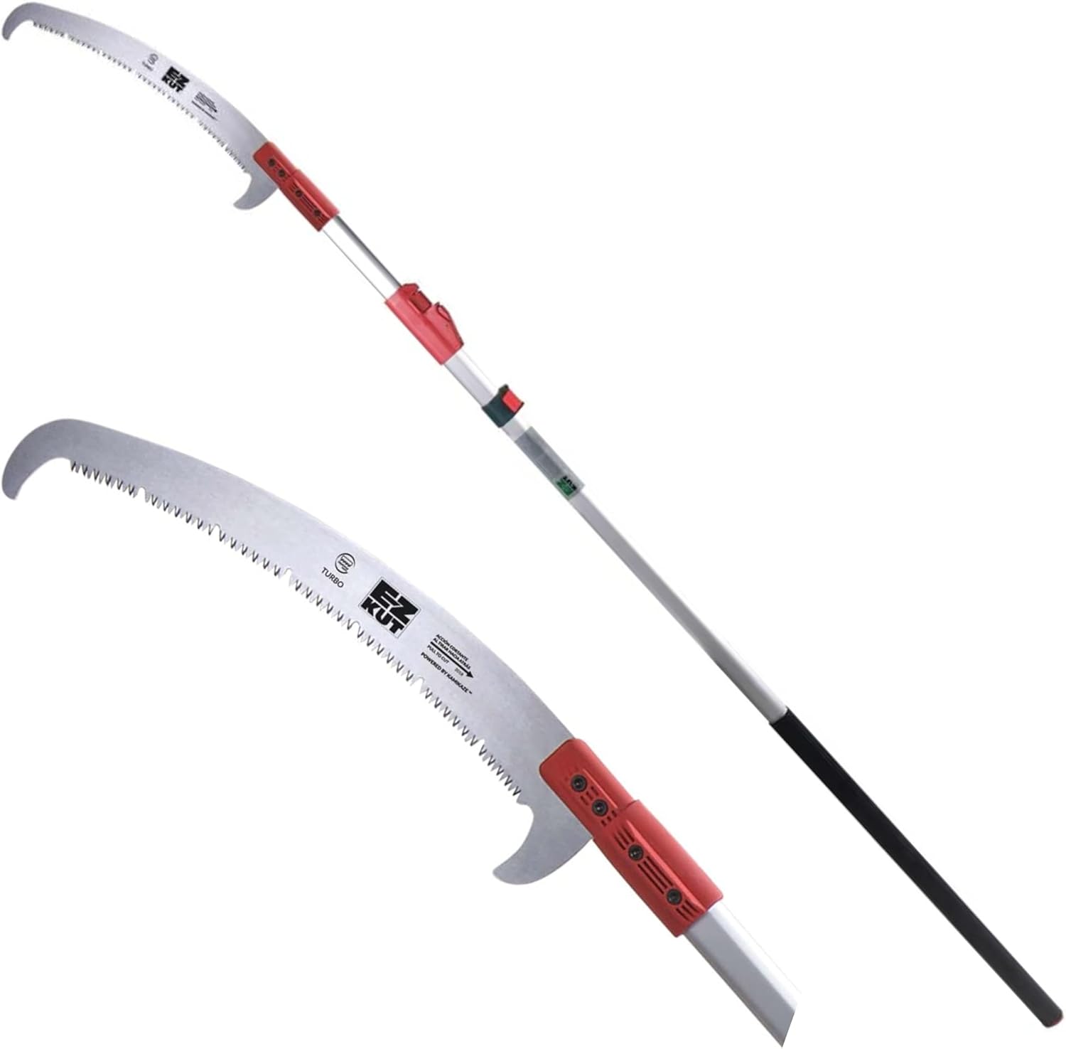 EZ Kut Kamikaze 20′ Extendable Tree Trimmer Pole Saw - Branch Cutter with Double Hook Pole Saw Blade for Branch Removal - Best Pole Saws for Tree Trimming with a LIFETIME GUARANTEE since 1988