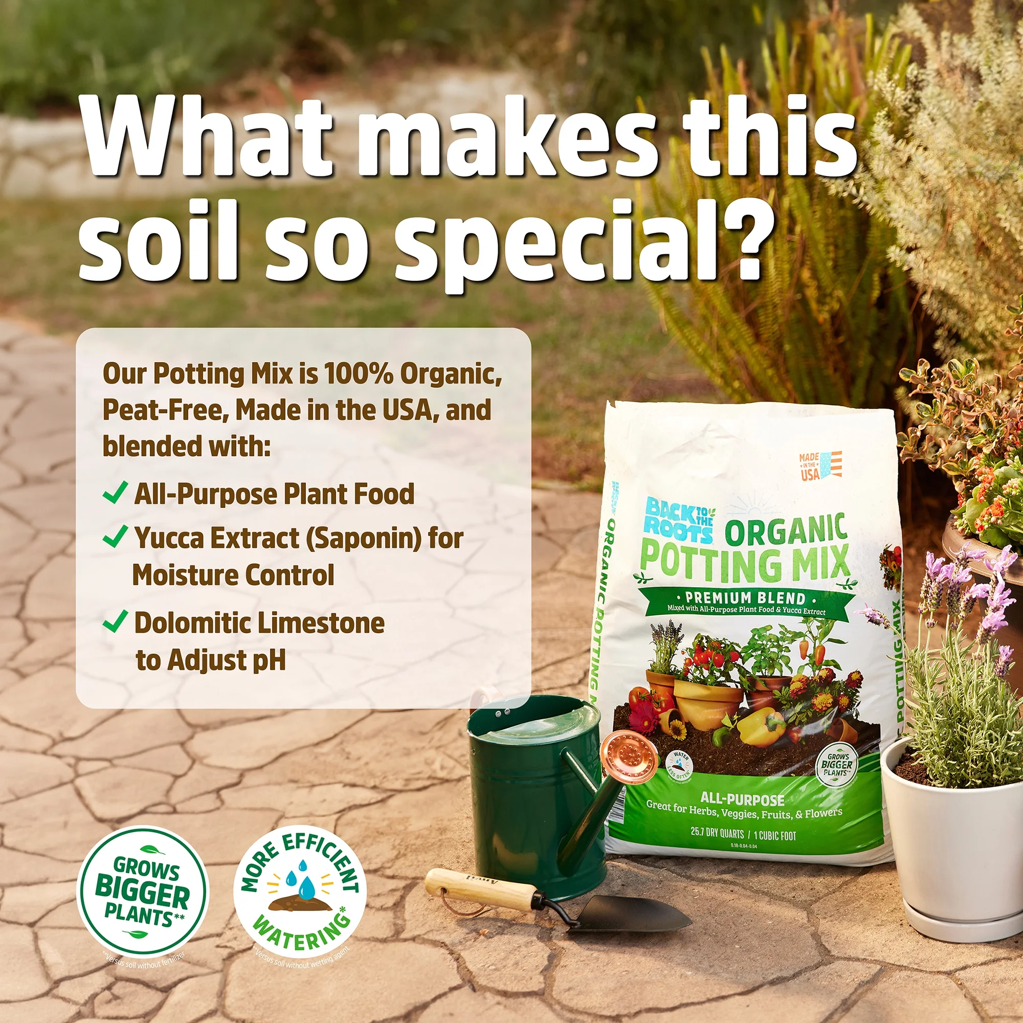 Back to the Roots Organic Potting Mix Pallet, 60 1 Cu. ft. Bags, 1900lb