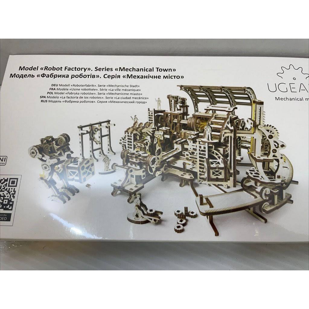 UGears Mechanical Town Robot Factory