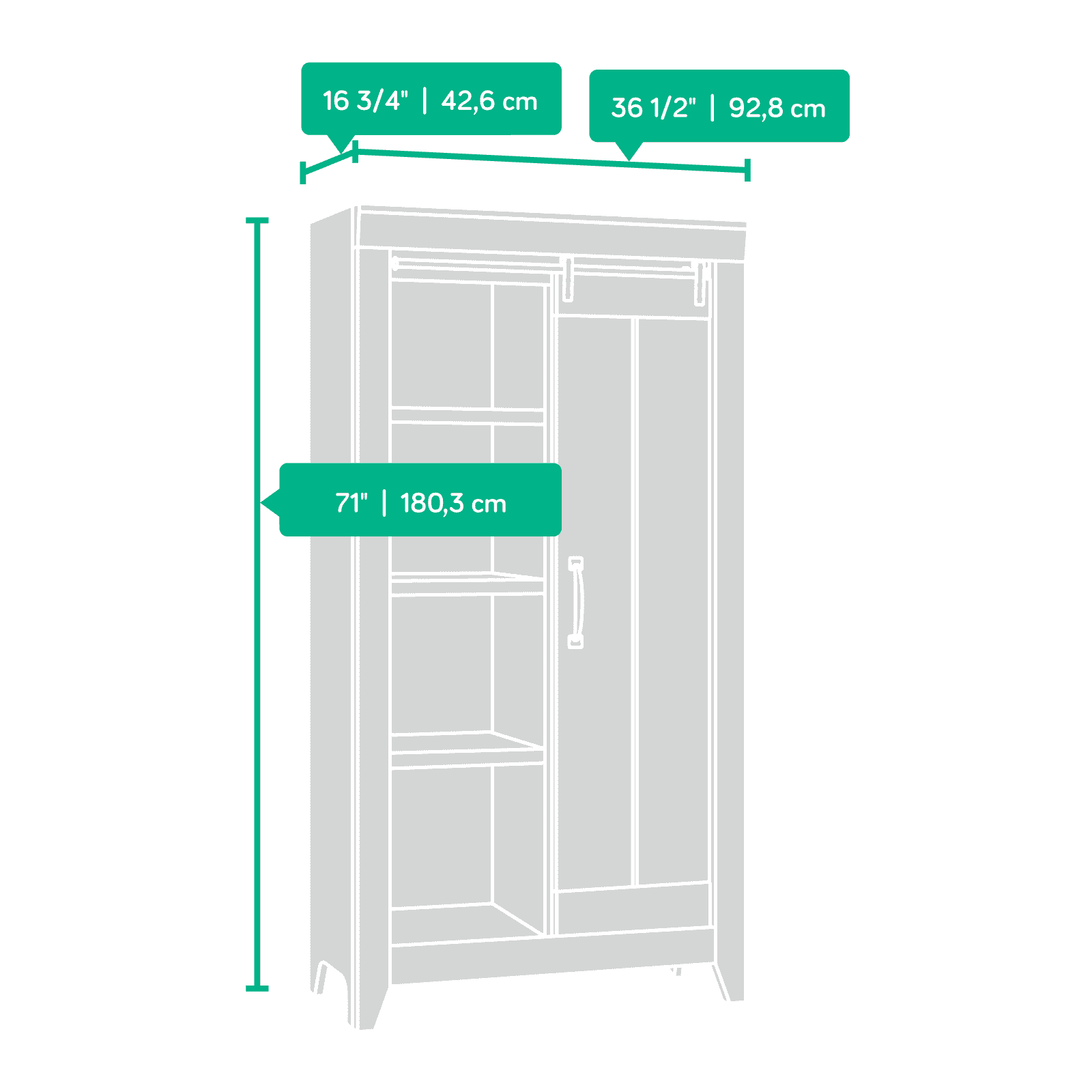 Sauder Adept Storage Cabinet, Craftsman Oak Finish