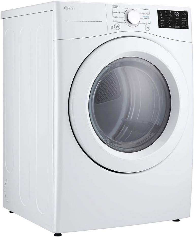 LG DLE3470W 7.4 Cu. Ft. White Ultra Large Capacity Front Load Dryer