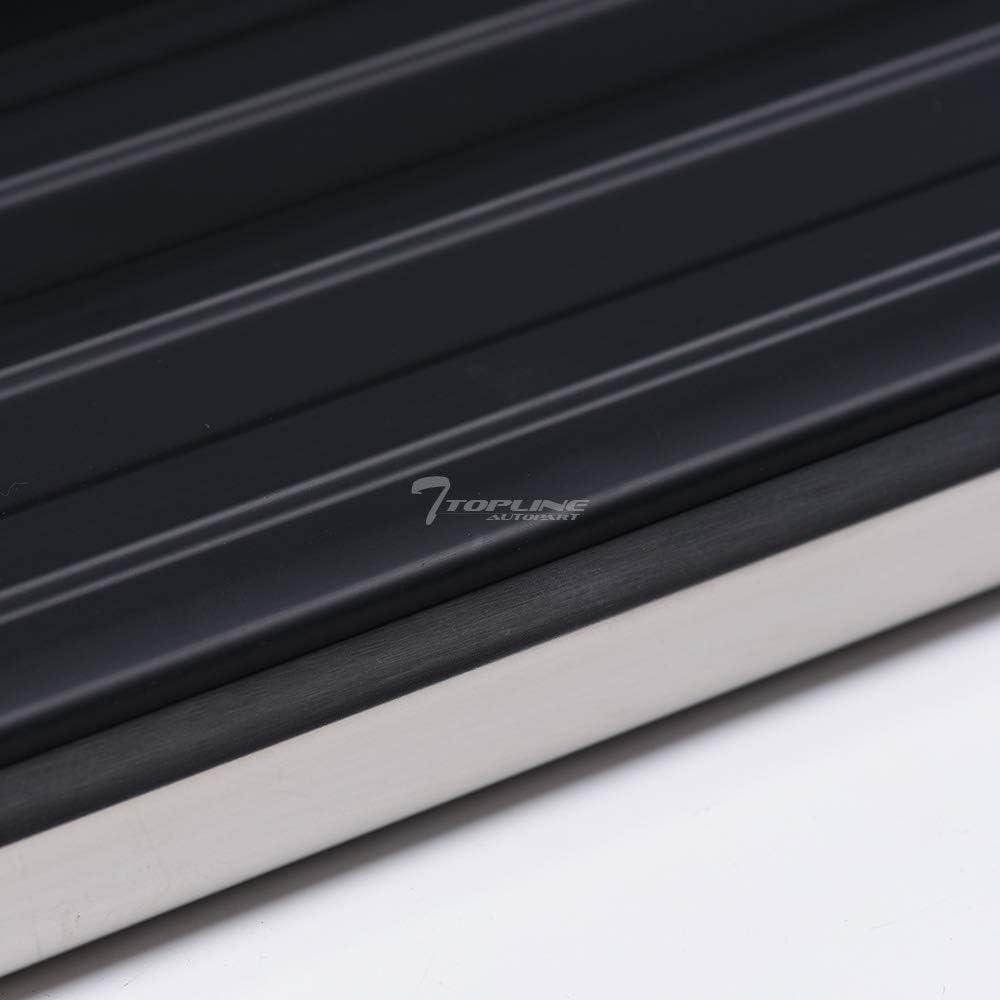 TLAPS 6 VP Style Black With Chrome Trim Aluminum Side Step Rail Running Boards For Nissan Frontier 05-21 / Suzuki Equator 09-12 Crew Cab