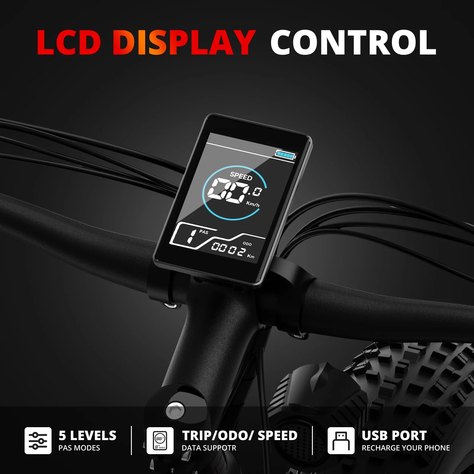 Electric Bicycles for Adults Mountain Bike Commuter E Bicycle 750W 48V 15AH 26 "x4.0" Fat Tire 7 Speed E-bike - Curated Treasures Market
