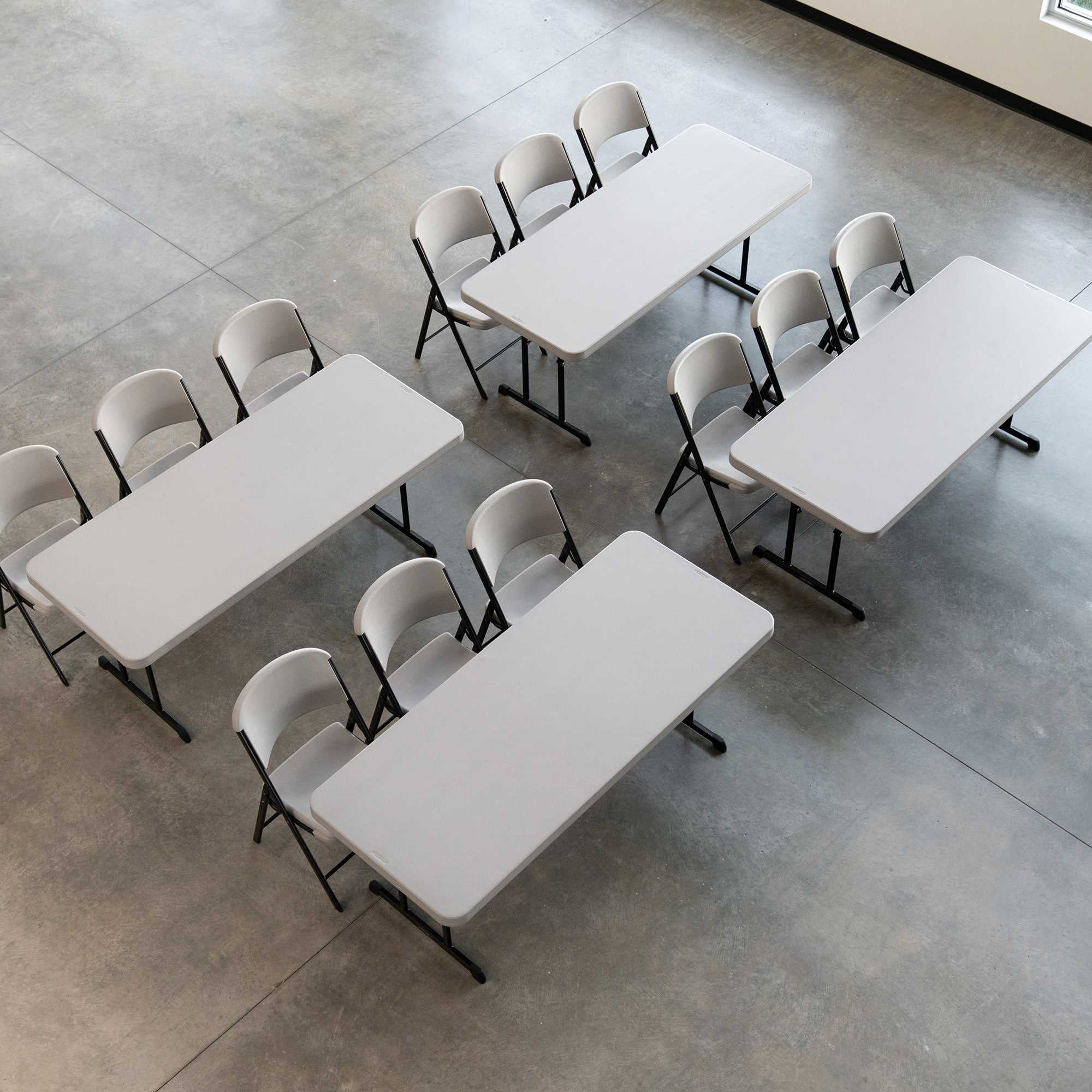 Lifetime 6 Foot Rectangle Folding Table, Indoor/Outdoor Professional, Putty (80126)
