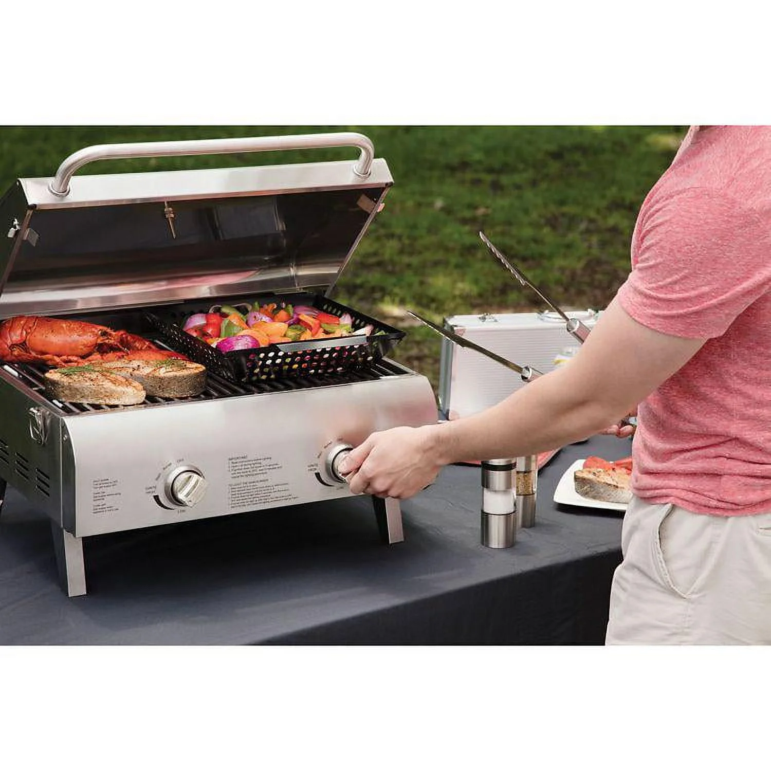 Cuisinart Gas Chef's Style Tabletop Grill, Stainless Steel