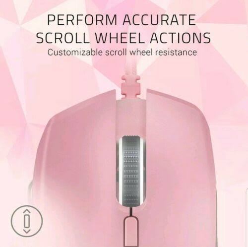 Razer - Basilisk Wired Optical Gaming Mouse with Chroma Lighting - Quartz Pink