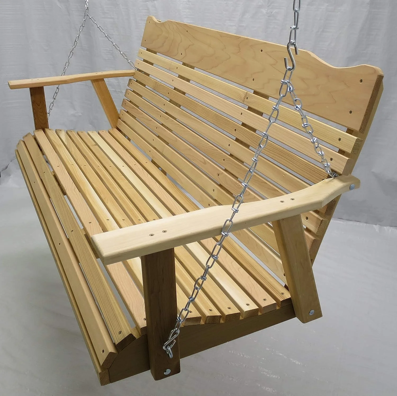 5 Foot Natural Cedar Porch Swing, Amish Crafted, Includes Chain &
