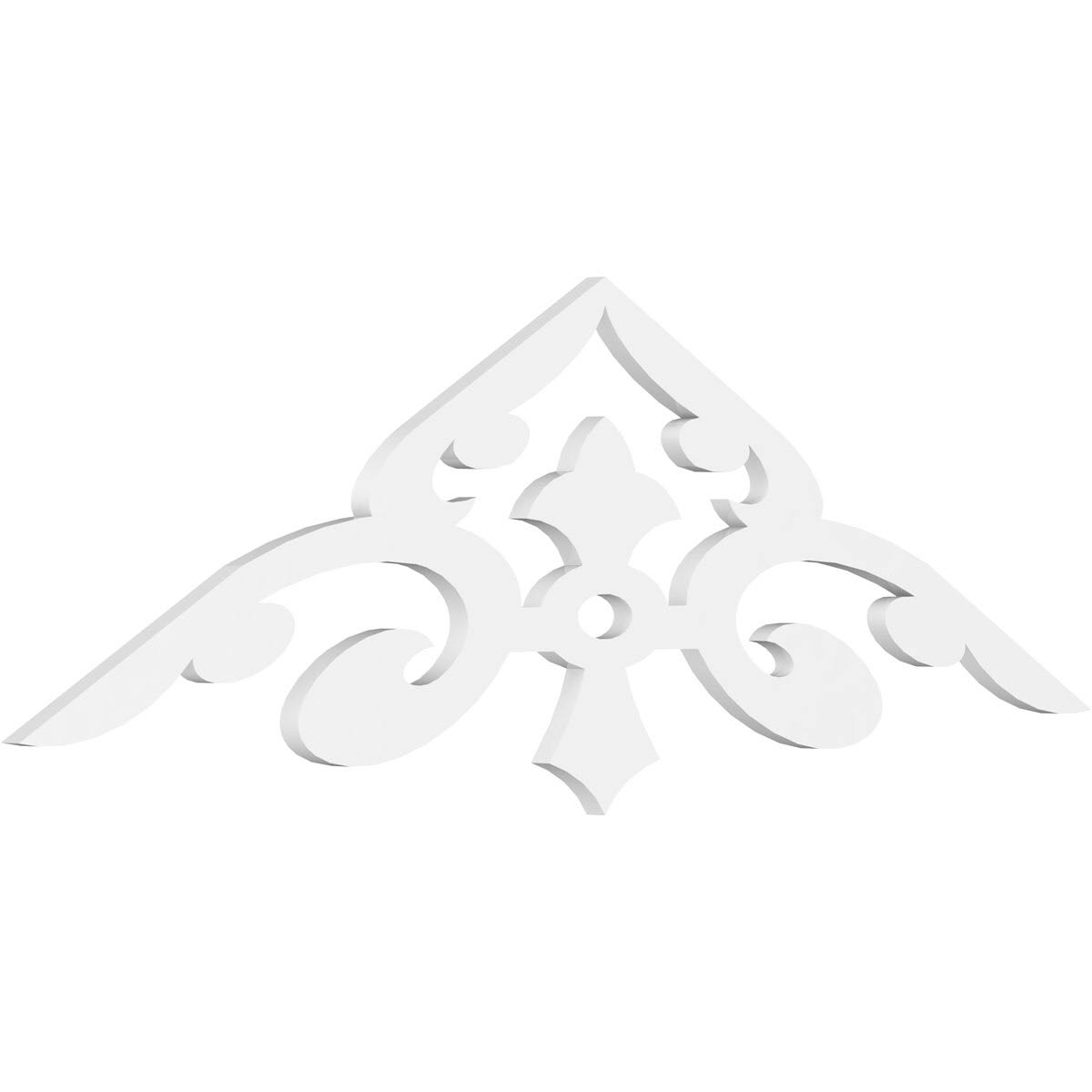 Ekena Millwork GPP060X018X100WHI 60x22W x 17 1/2x22H x 1x22P (7/12) Pitch Whitman Architectural Grade PVC Gable Pediment