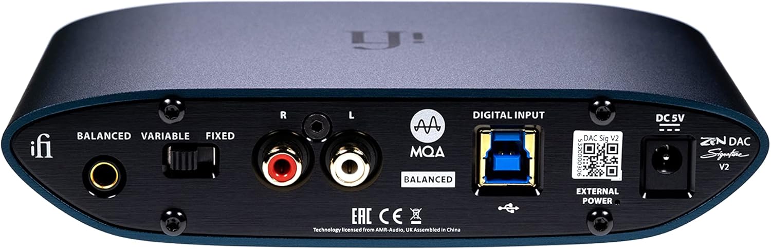 iFi Zen DAC Signature V2 HiFi Desktop DAC (Digital Analog Converter) with USB3.0 B Input / Outputs 4.4mm Balanced / RCA [Compatible with HIFIMAN Headphones]