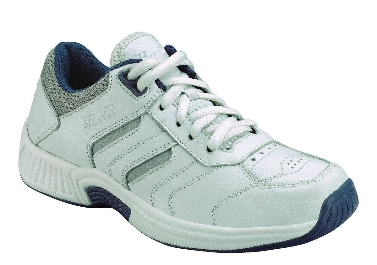 OrthoFeet Men&s Pacific Palisades, White Leather