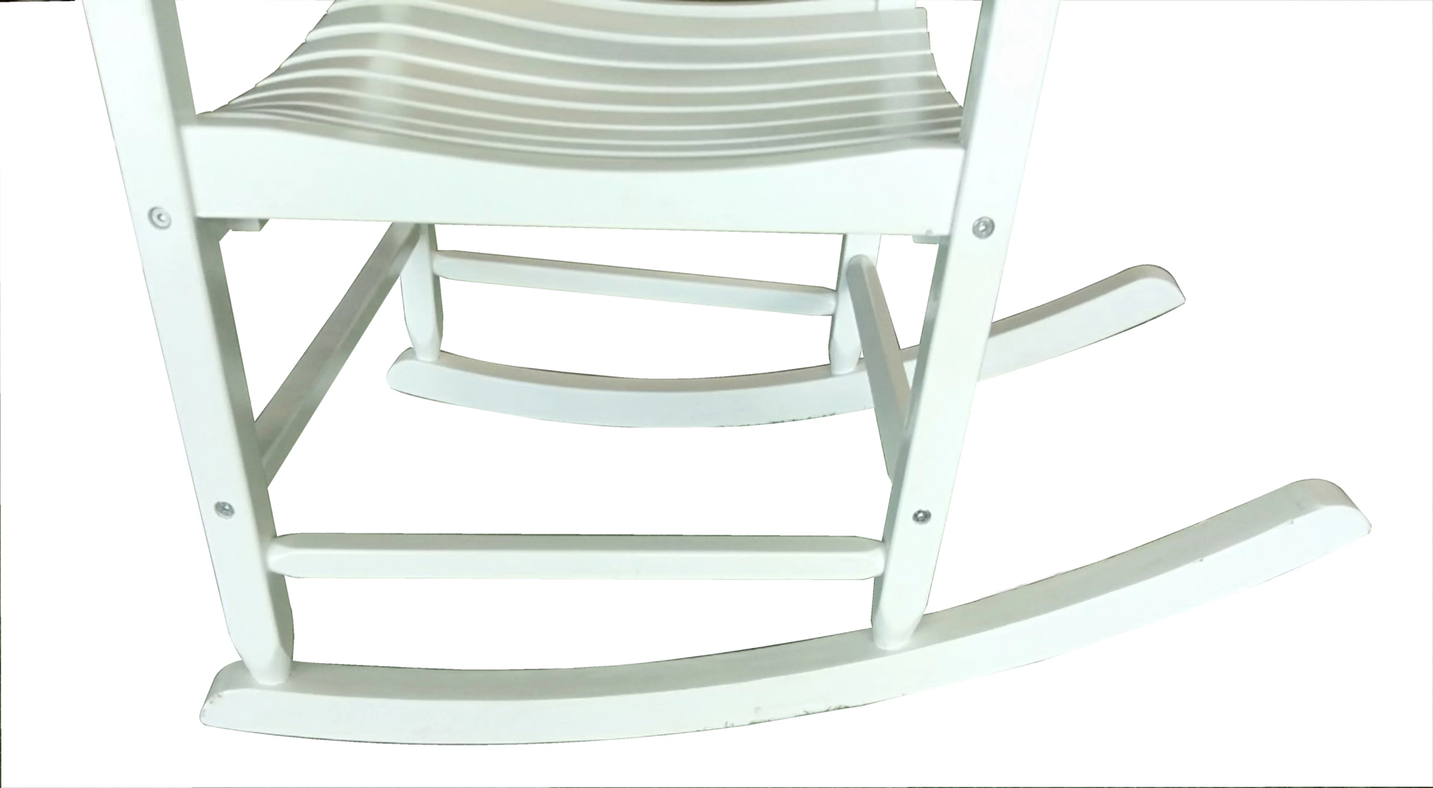 Mainstays Outdoor Wood Porch Rocking Chair, White Color, Weather Resistant Finish