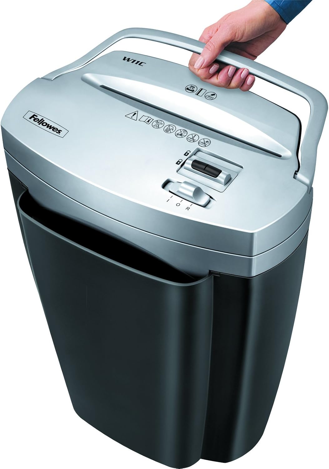 Fellowes 3103201 Powershred W11C, 11-Sheet Cross-cut Paper and Credit Card Shredder with Safety Lock