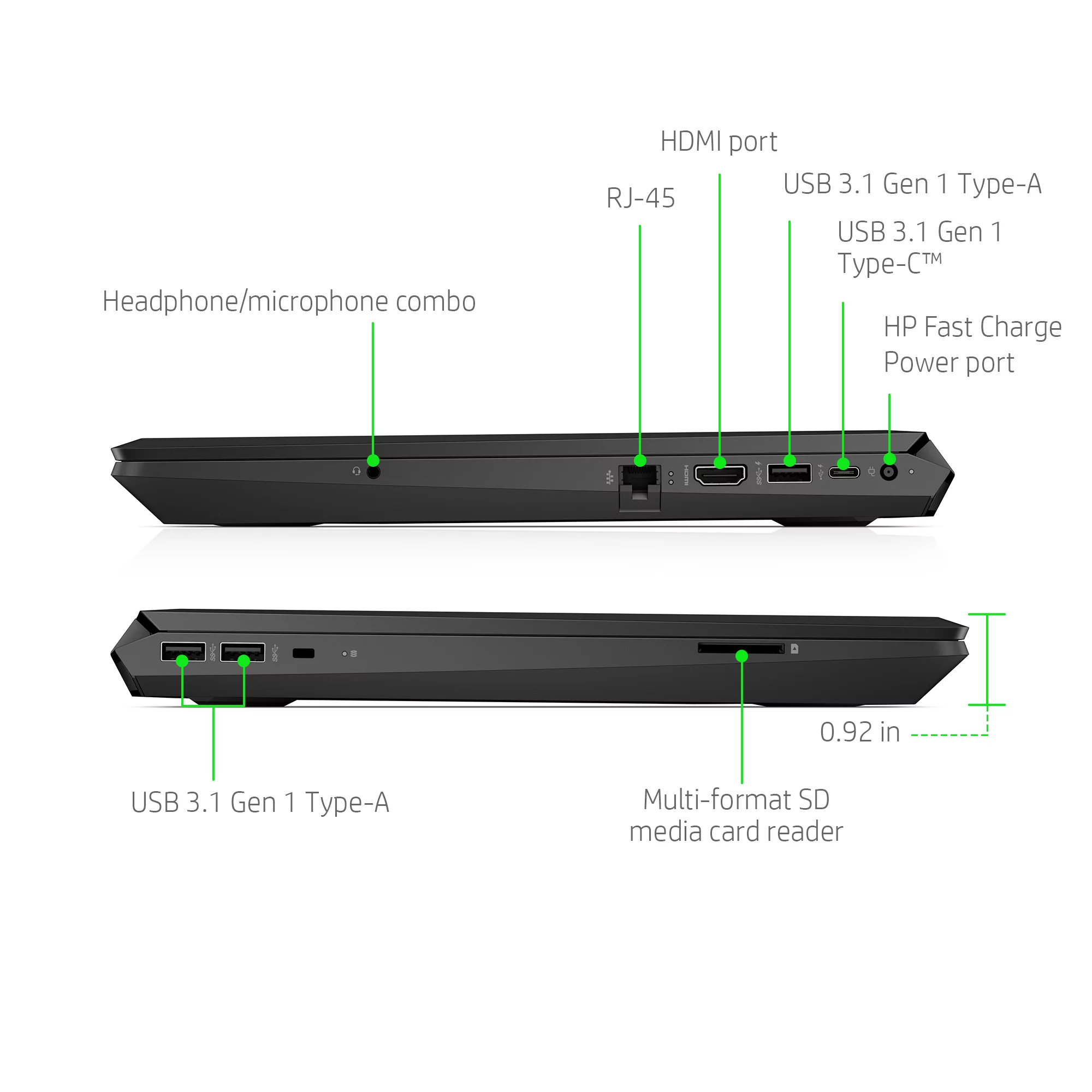 HP Pavilion 15.6" FHD Gaming Laptop, Intel Core i5-9300H, 8GB RAM, NVIDIA GTX 1050, 256GB SSD, Windows 10 Home, Shadow Black, 15-dk0051wm