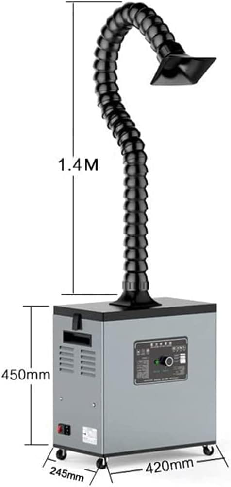 Welding Fume Extractor, 200W Power DIY Moveable Welding Fume Extractor, 3 Layer Filtration, for Electronic Products Mainten Industrial Air Extractor