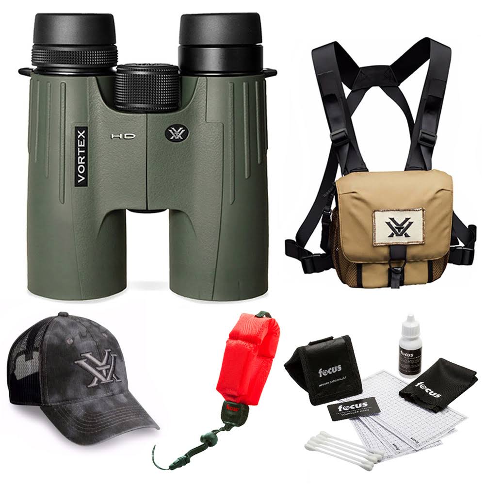 Vortex Optics Viper HD 8x42 Roof Prism Binocular + GlassPak Harness Bundle