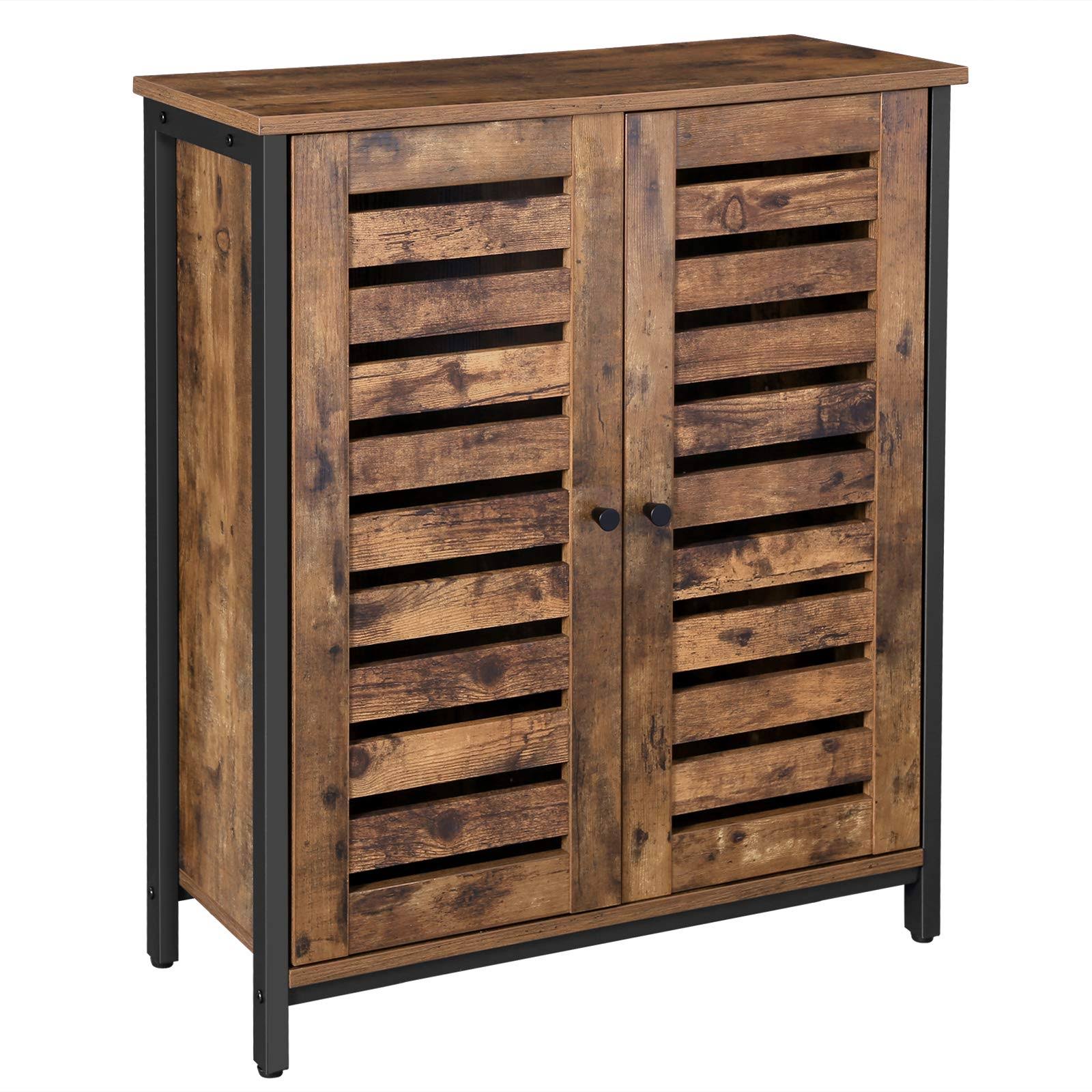 VASAGLE Industrial Double Louvered Doors Cabinet ULSC78BX