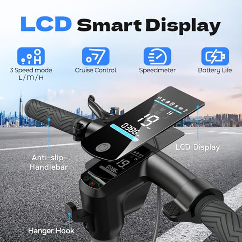 SISIGAD Electric Scooter Adults 10" Tires, 600W Peak Motor, Max 22 MPH Speed, 30 Miles Long Range, Portable Folding E-Scooter for Commuting with Dual Brakes, LCD Display APP Control
