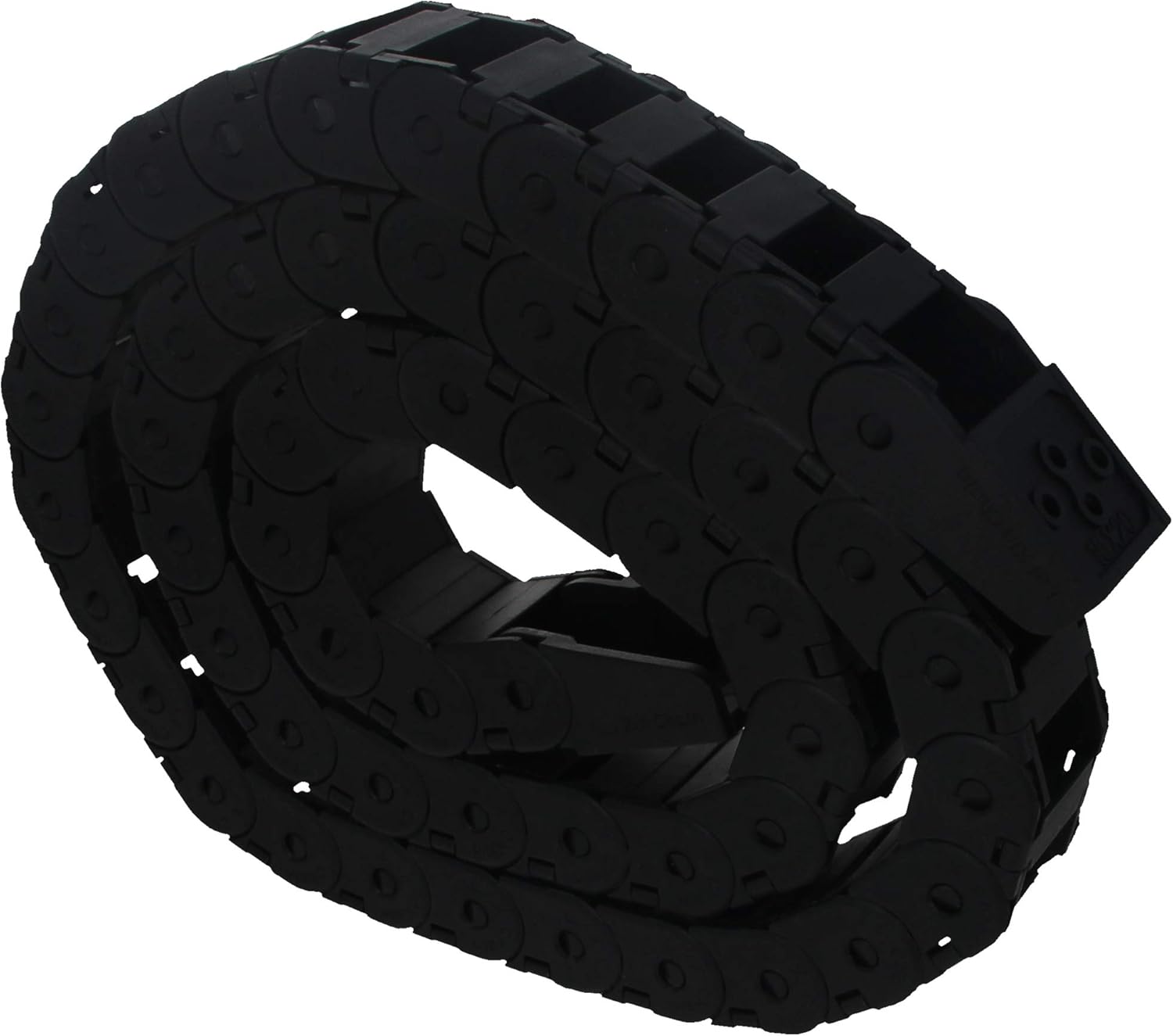 Fielect Drag Chain Cable Carrier Open Type with End Connectors R100 35X100mm 1 Meter Plastic for Electrical CNC Router Machines Black 1Pcs