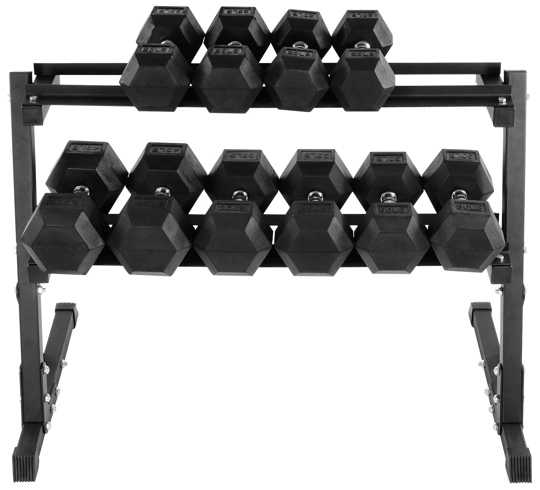 BalanceFrom 150 LB Dumbbell Set with A-Frame Rack, Pair of 5, 10, 15, 20, 25 LB